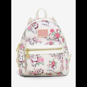 Disney Loungefly x Marie Floral Mini Backpack